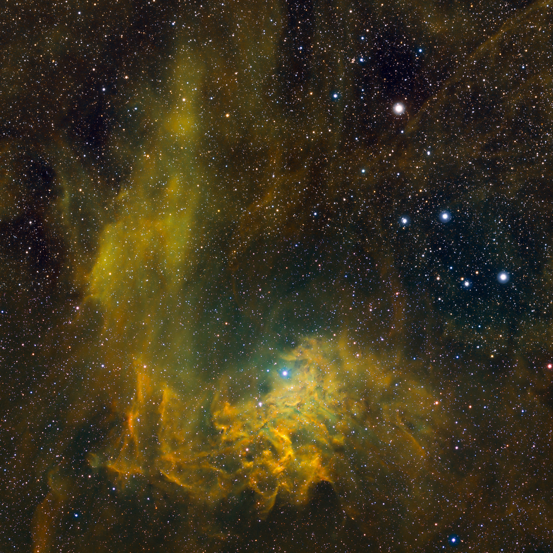 IC405 la nébuleuse de l'étoile flamboyante
